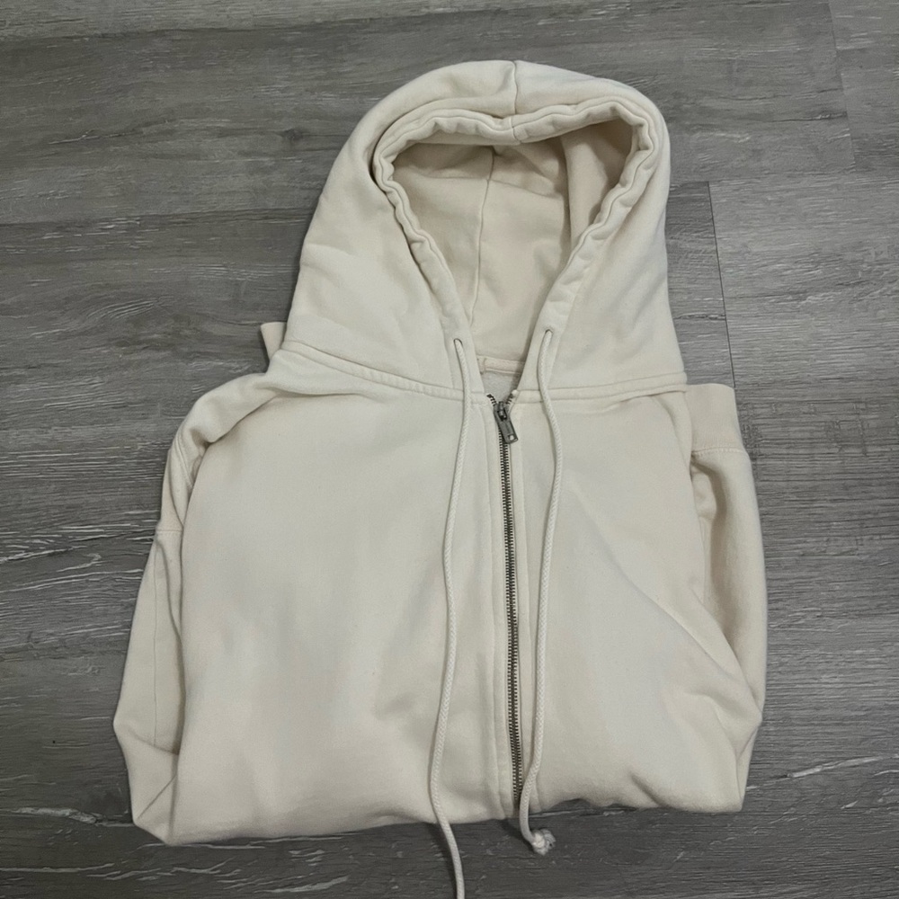 Brandy Melville cream zip up